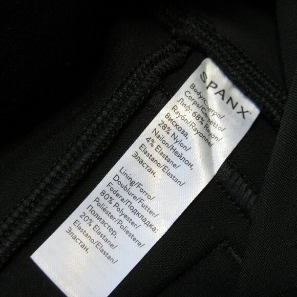 NWT SPANX 20252R The Perfect Pant in Black Knit Ponte Hi-Rise Flare 1X x 32 - Picture 7 of 10